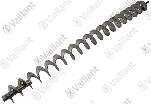 Vaillant Schnecke aus Metall mit spiralförmigem Design, geeignet für technische Anwendungen. Kein erkennbare Maße oder spezifische Artikelnummer sichtbar.